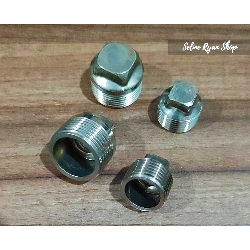 Jual Tutup Pipa Stainless Plug Drat Luar Stainless