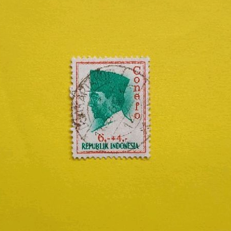 Jual Perangko Kuno Soekarno CONEFO Senilai 6,- + 4,- Republik Indonesia ...