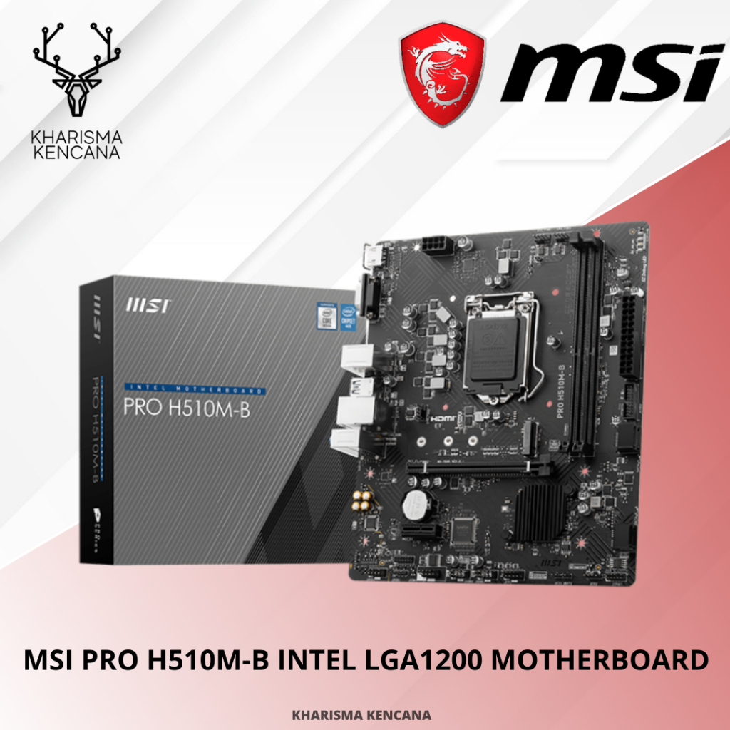 Jual MSI PRO H510M-B INTEL LGA1200 MOTHERBOARD | Shopee Indonesia