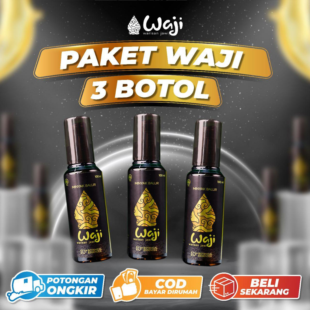 Jual Paket 3 Botol Waji Minyak Balur Warisan Jawi Herbal 100% Original ...