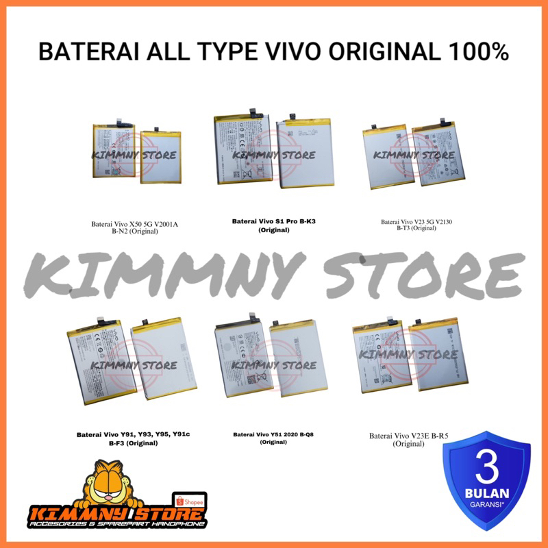 Jual Battery Batu Baterai Batre Batrai Vivo V11 V15 V17 S1 Y1S Y11 Y12 ...