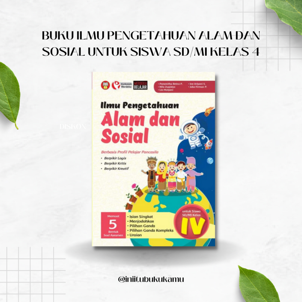 Jual BUKU ILMU PENGETAHUAN ALAM DAN SOSIAL UNTUK SISWA SD/MI KELAS 4 ...
