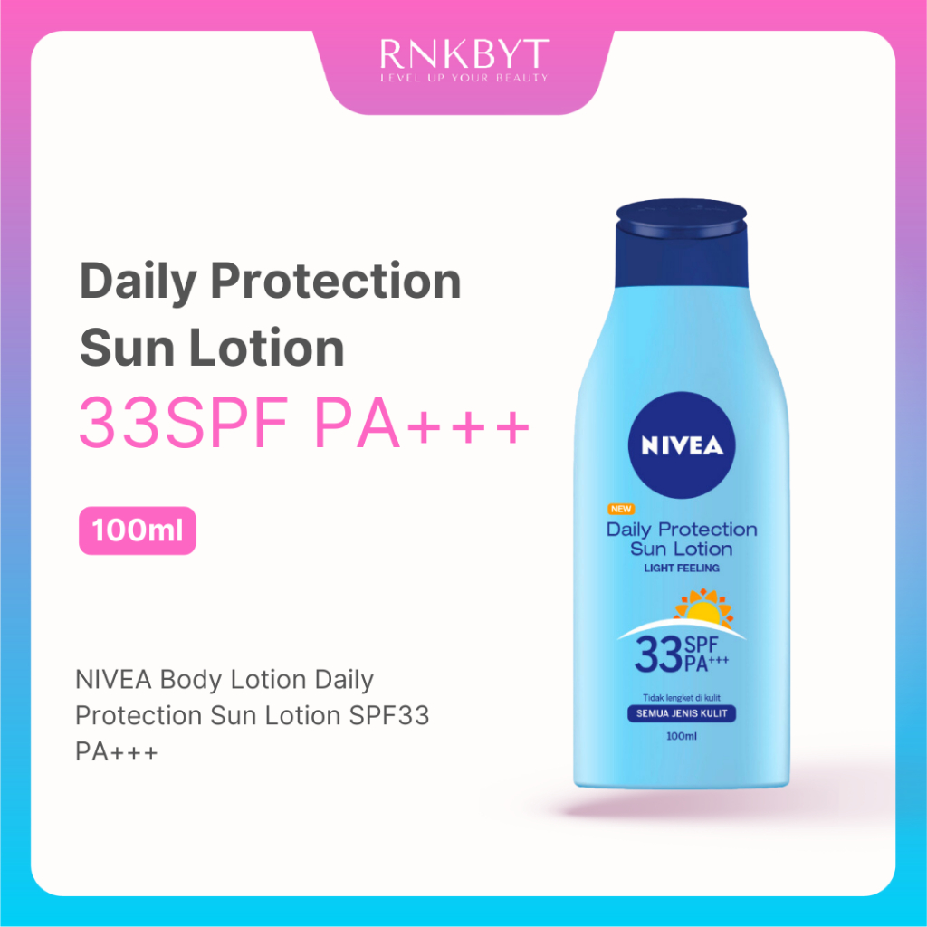 Jual NIVEA Body Lotion Daily Protection Sun Lotion SPF33 PA+++ 100ml