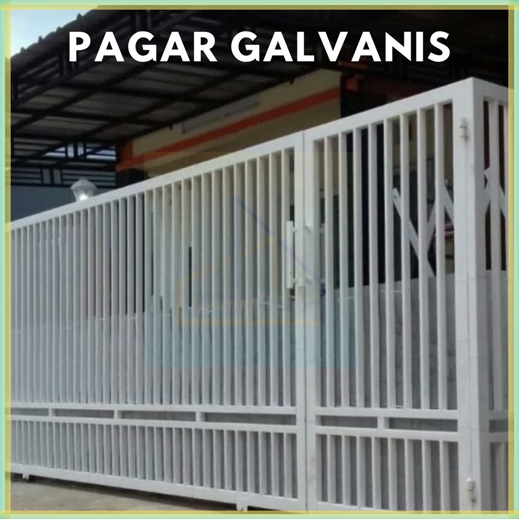 Jual Custom pagar besi minimalis hollo GALVANIS pagar rumah FREE cat