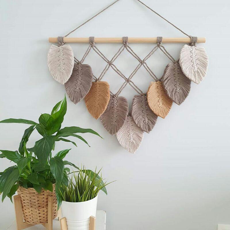 Jual Ready Stok Macrame Wall Hanging Sandiya Macrame Daun Estetik Dream Cather Daun Makrame