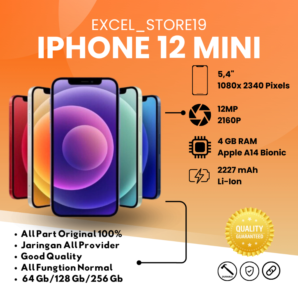 Jual IPhone 12 Mini 256GB&128GB&64GB Mulus Seken Original Fullset ...