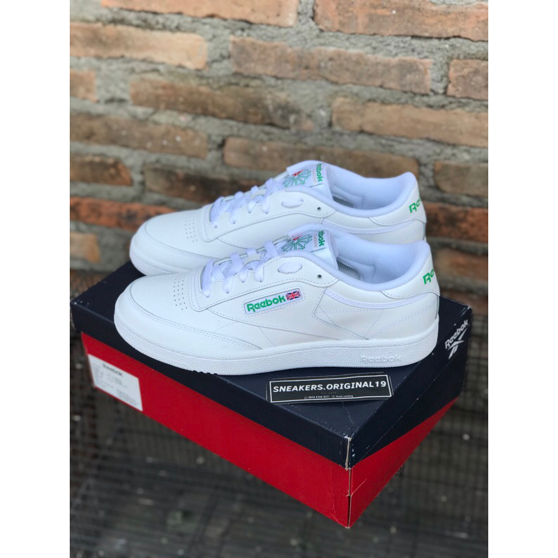 Jual REEBOK C85 WHITE GREN OIRIGINAL 100% RESMI PT MAP | Shopee Indonesia