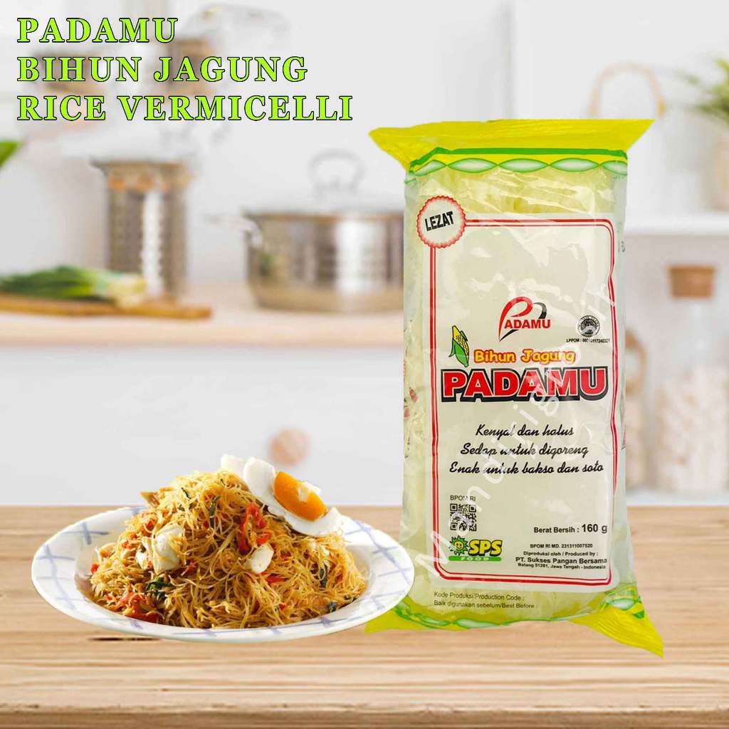 Jual Bihun jagung * Padamu * Bihun Rice Vermicelli * 160gr | Shopee ...