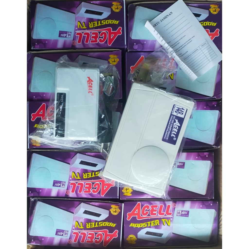 Jual Booster antena UHF VHF TV ACELL TANAKA sinyal super kuat lengkap ...