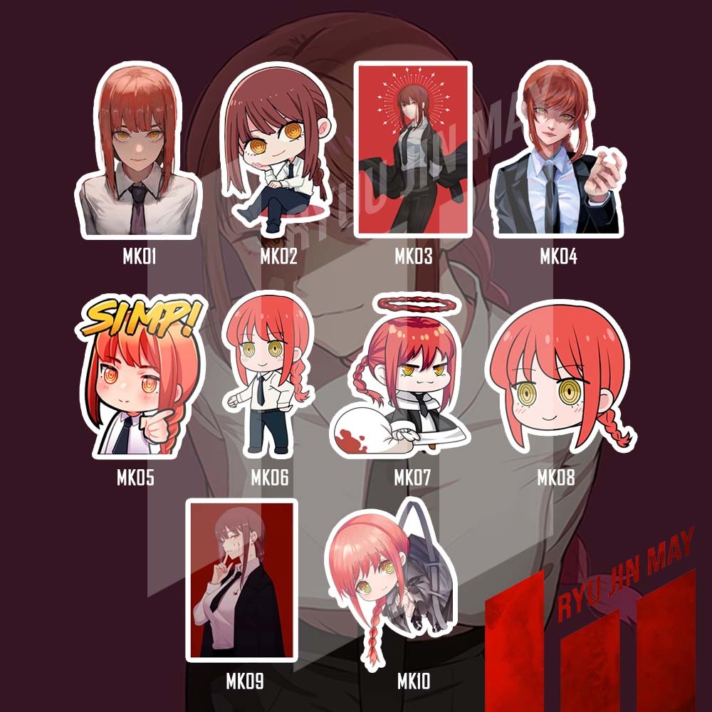Jual Sticker Anime - Chainsaw Man - Makima | Shopee Indonesia