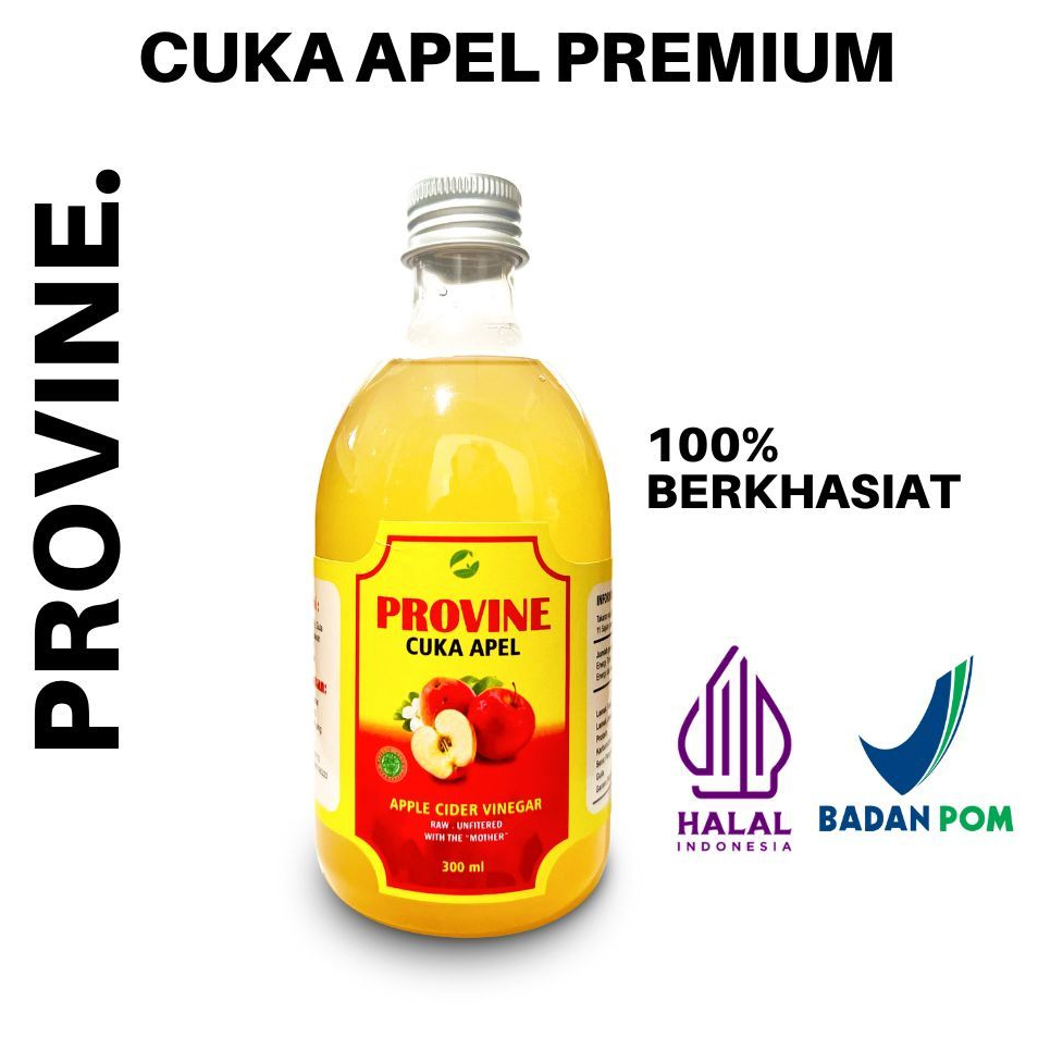 Jual PROVINE CUKA APEL PREMIUM HALAL & BPOM Apple Cider Vinegar Premium