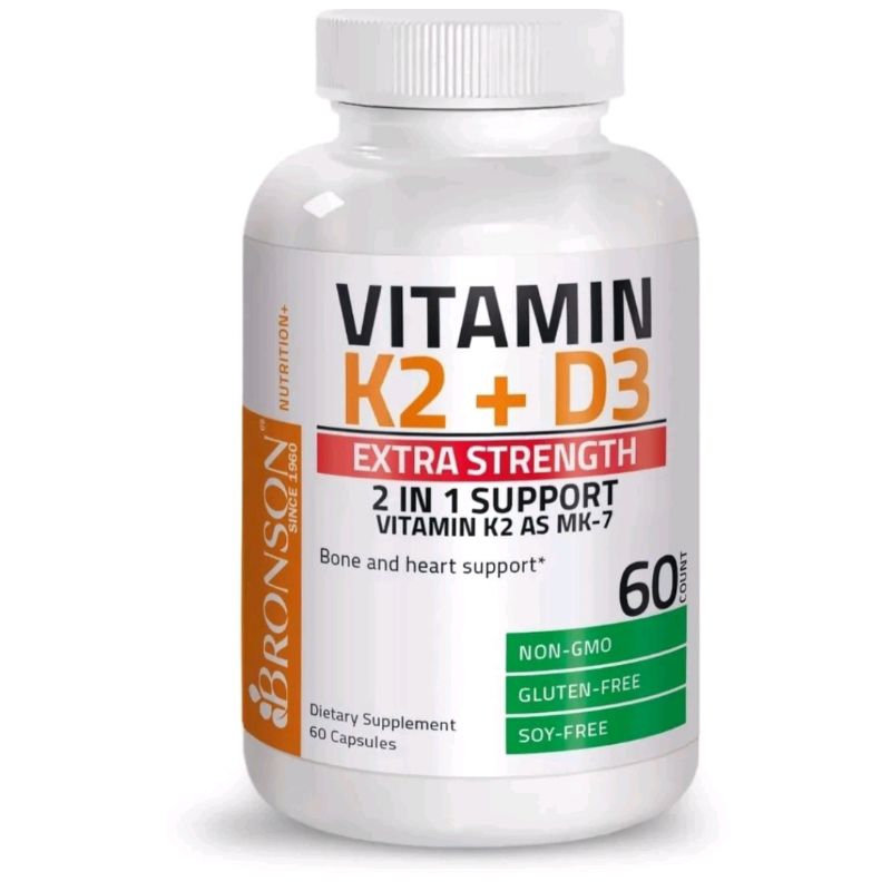 Jual EXPIRED APRIL 2024 Bronson Vitamin K2 MK7 Plus Vitamin D3 Extra