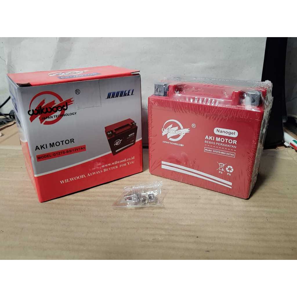 Jual ACCU AKI KERING GTZ7S WILWOOD BUAT MOTOR VARIO 150 SATRIA FU