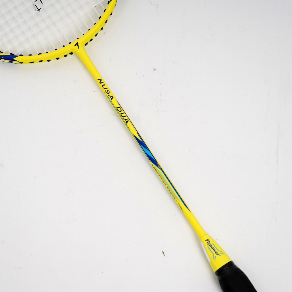 Jual Flypower Raket Badminton Nusa Dua Yellow Termasuk Senar Plus Cover ...