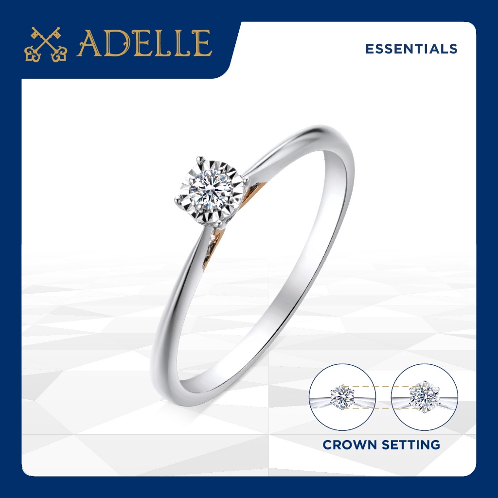 Jual Adelle Jewellery Cherie Diamond Ring Cincin Emas Berlian