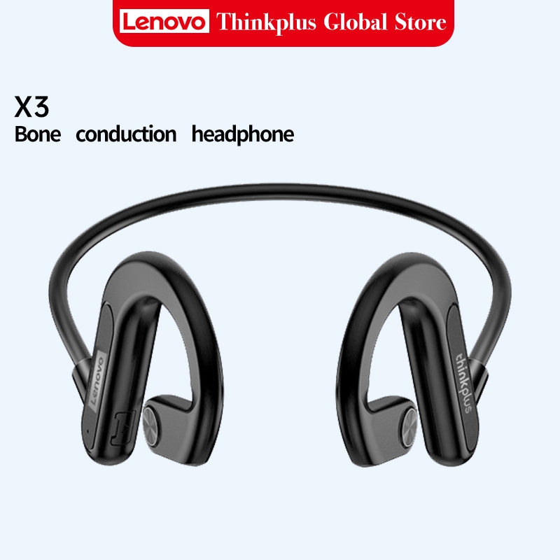 Jual Lenovo X3 Bone Conduction Konduksi Tulang Earphone Headset Bluetooth With Microphone That 3136