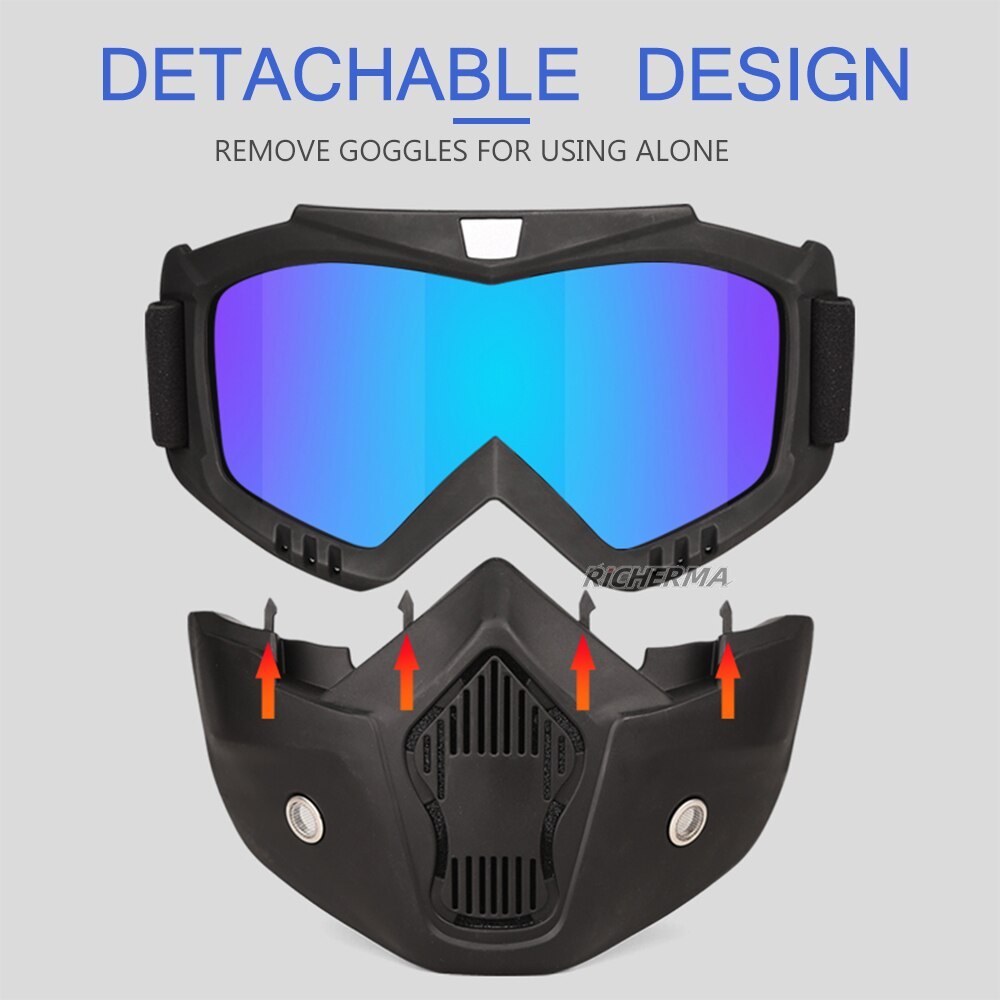 Jual Kacamata Goggles Mask Motor Retro Windproof | Shopee Indonesia