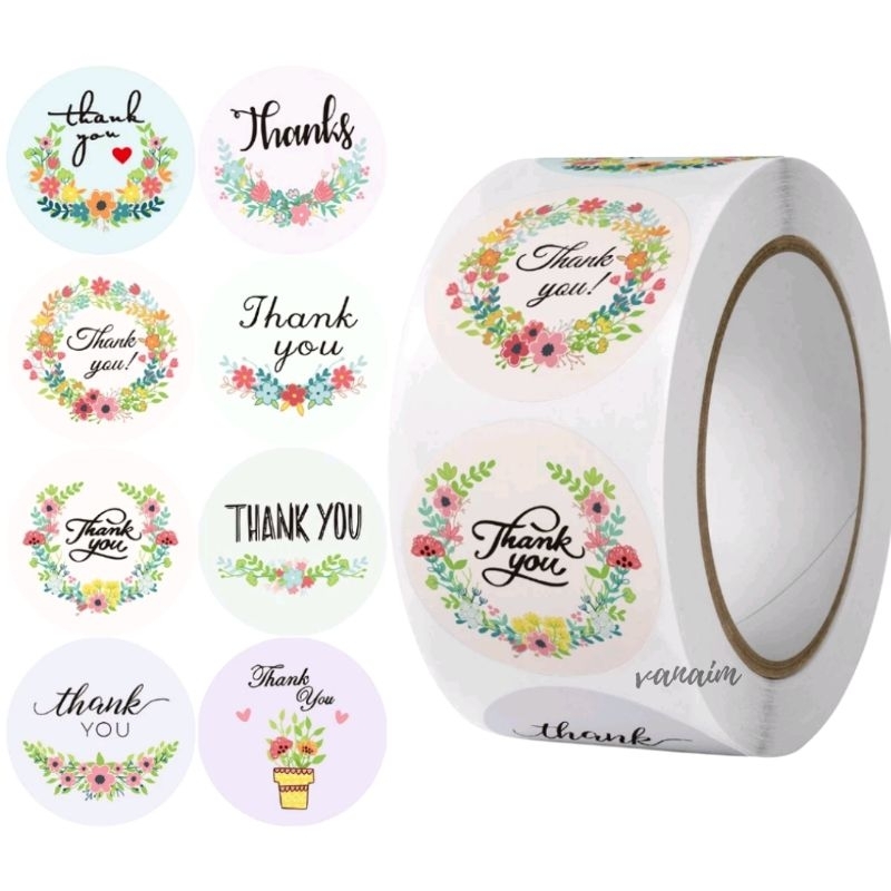 Jual Thank You 1 Roll 100PCS Stiker Label Thankyou Serbaguna | Sticker