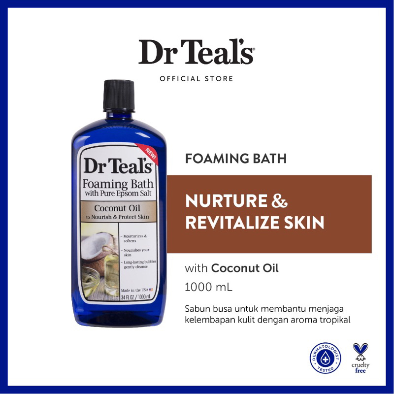 Jual DR TEAL'S Foaming Bath/Sabun Busa Coconut Oil 1L bubble bath dr