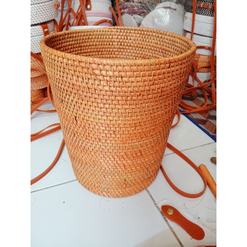 Jual Tempat Sampah Full Rotan Ate Shopee Indonesia 1778