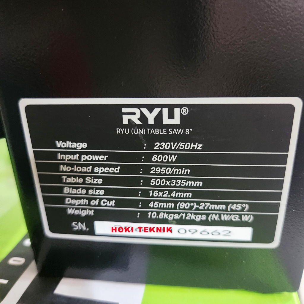 Jual Mesin Table Saw Ryu RTS 8 Gergaji Meja 8 inch | Shopee Indonesia