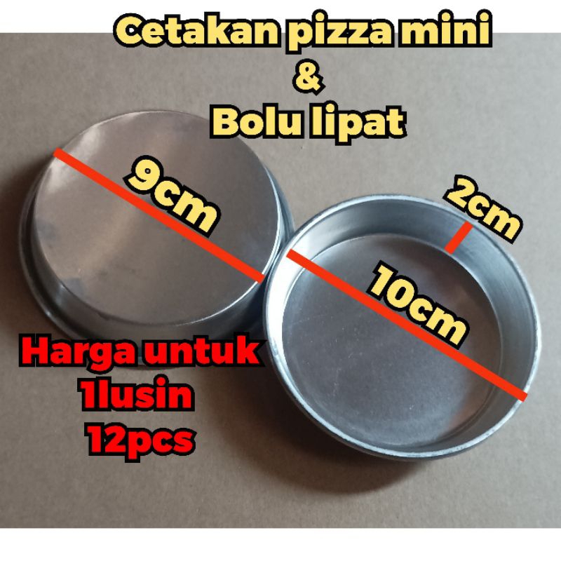 Jual Loyang Pizza Mini Bolu Lipat 10cm 12pcs Shopee Indonesia