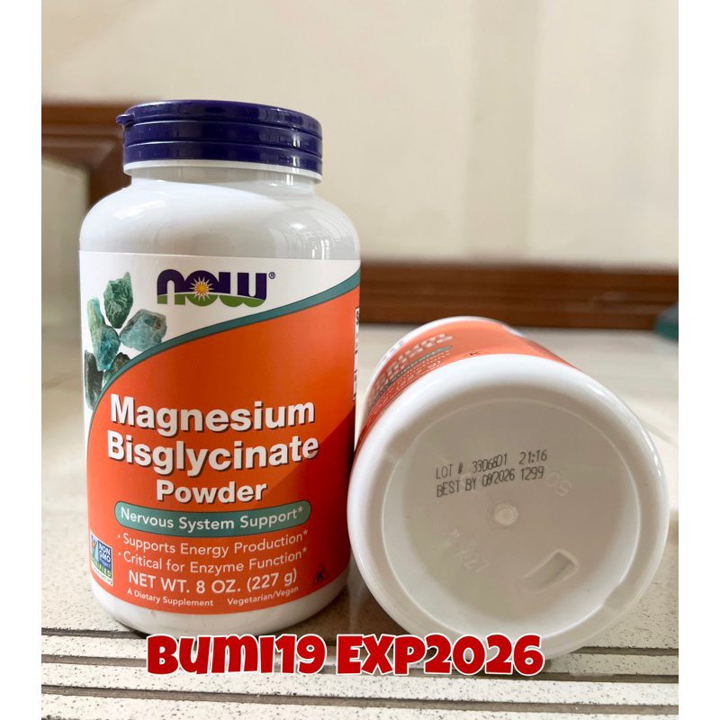 Jual NOW Magnesium Bisglycinate Powder 227 gr Shopee Indonesia