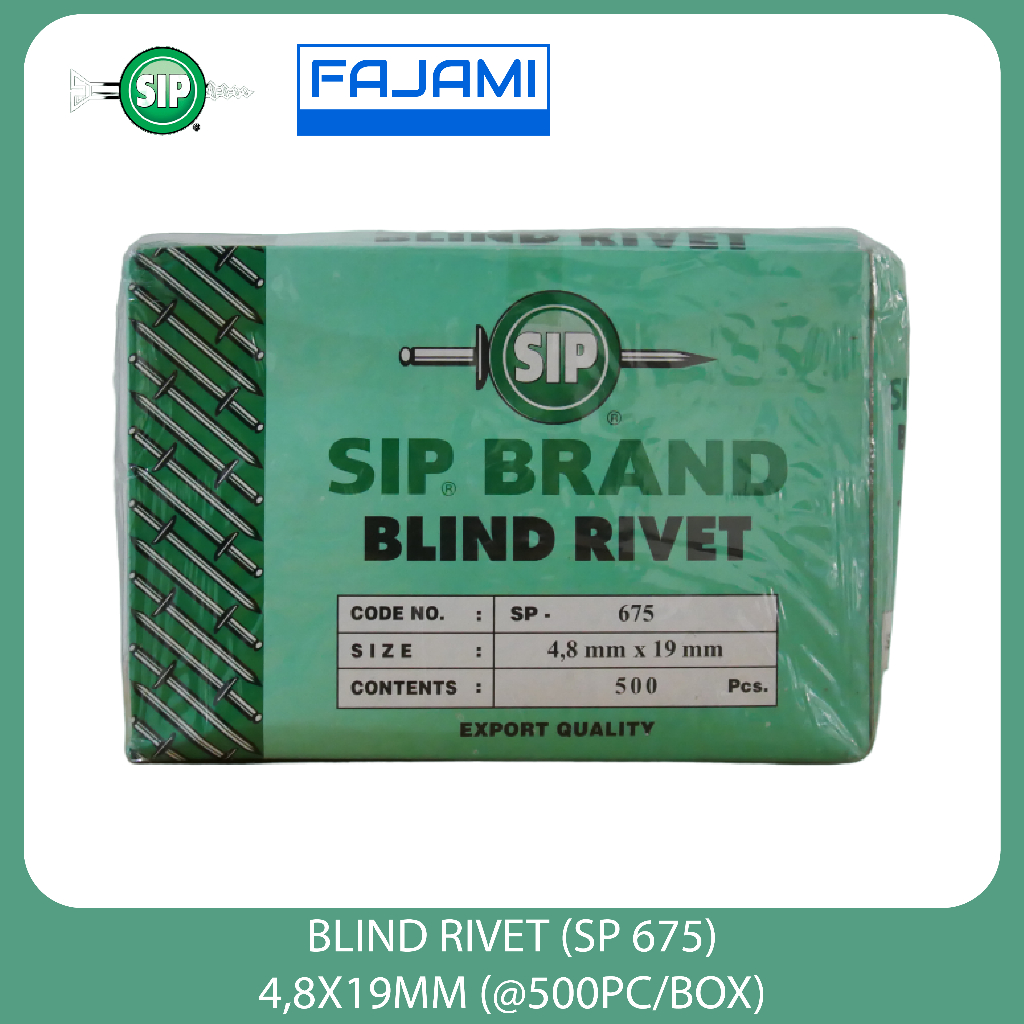 Jual BLIND RIVET (SP 675) 4,8x19MM (@500PCS PER BOX) | Shopee Indonesia
