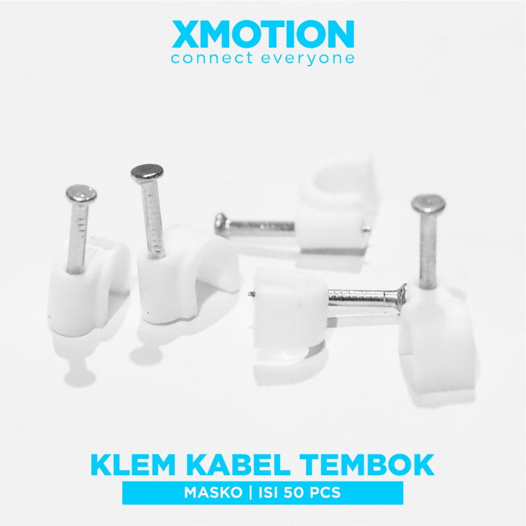 Jual Klem Kabel 6mm Paku Baja Pvc Clamp Bracket Kabel Tembok Paku