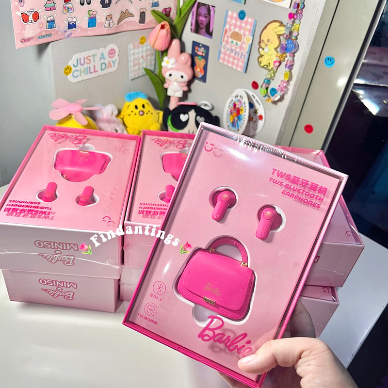 Jual Ready Stock Termurah Miniso X Barbie Tws Bluetooth Earphones