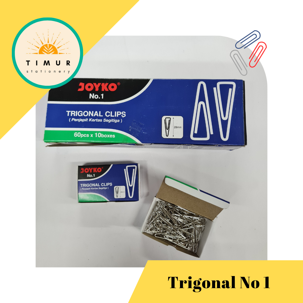 Jual Trigonal Paper Clip Penjepit Kertas Joyko No 1 Shopee Indonesia