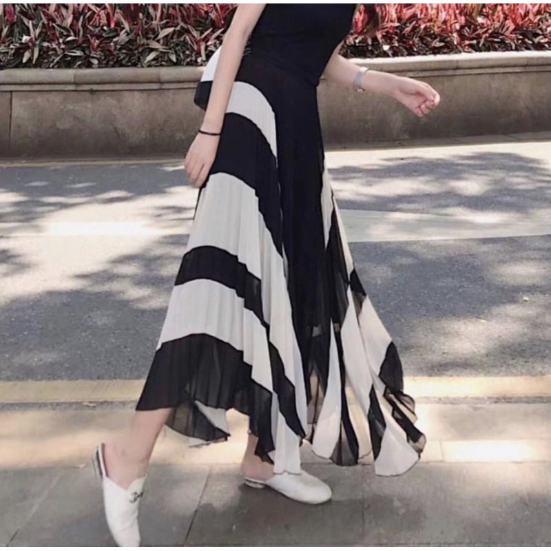 Jual TM Rok Panjang Long Skirt Asymmetry Import 4124# | Shopee Indonesia