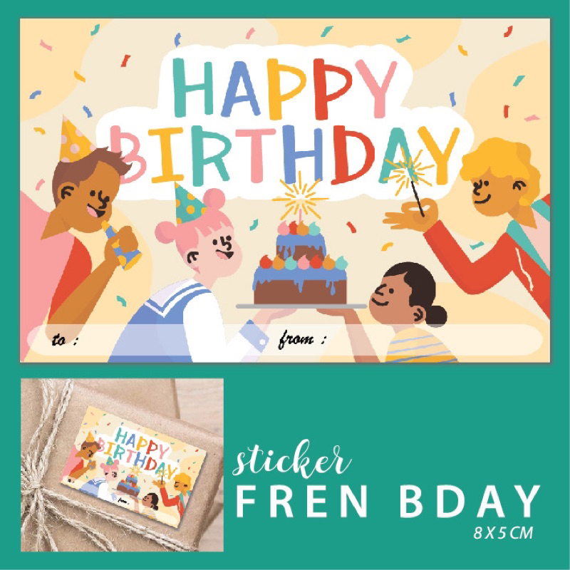 Jual STICKER ULANG TAHUN KARTU UCAPAN HAPPY BIRTHDAY STICKER LABEL