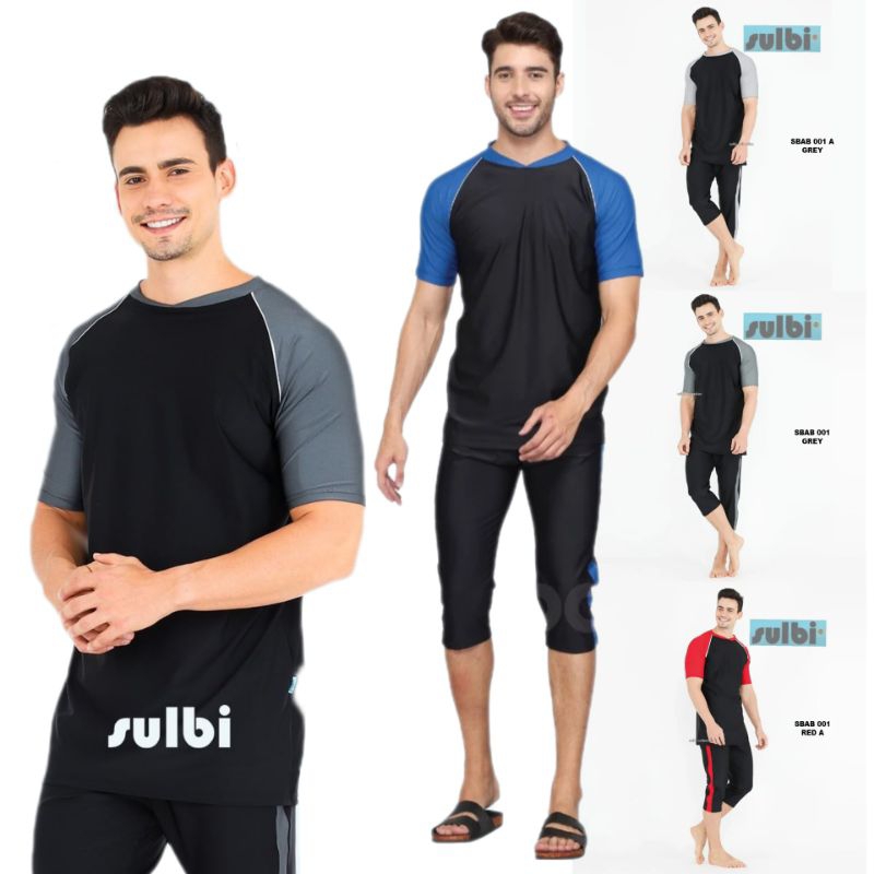 Jual [BIG SIZE] SULBI Baju Renang Pria Setelan Celana ¾ Original SULBI ...