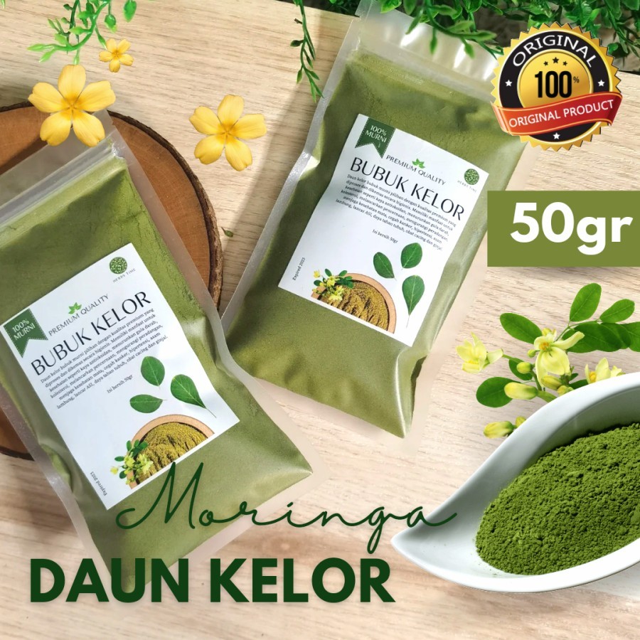 Jual Daun Kelor Bubuk Murni Moringa Powder Herbal Original Super Food