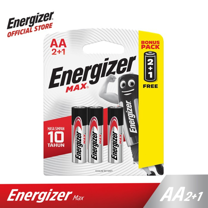 Jual Baterai Energizer Max AA ( Bonus Pack 2+1 Free ) | Shopee Indonesia