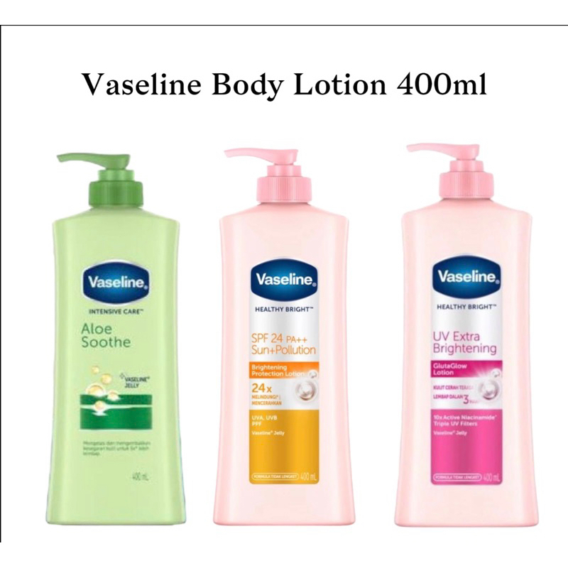 Jual Vaseline Body Lotion Aloe Vera Soothe // Healthy Bright