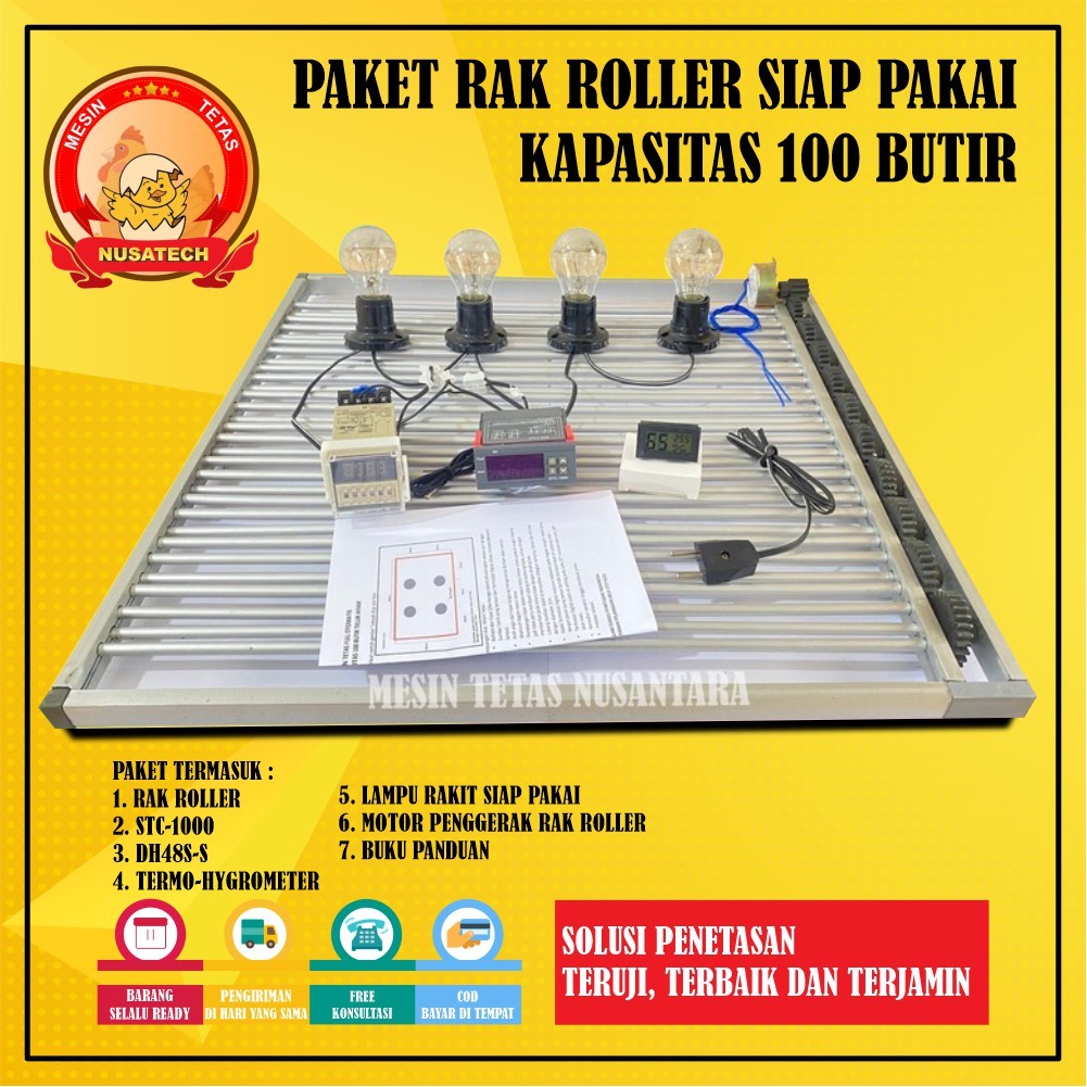 Jual Paket Lengkap Rak Roller Kap.100 untuk Mesin Tetas Telur full ...
