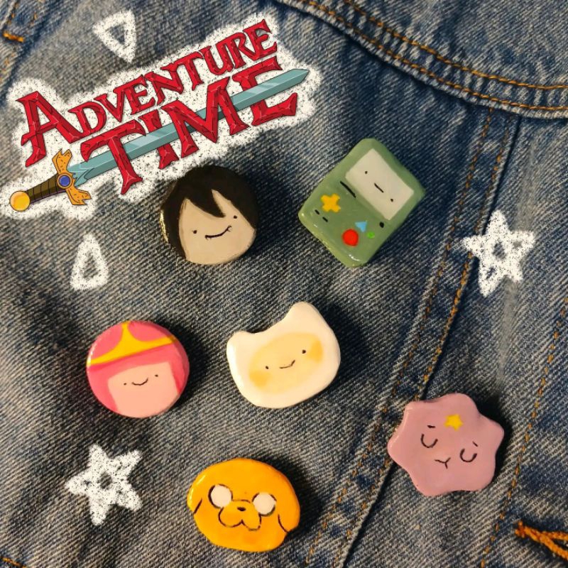 Jual ADVENTURE TIME CLAY PIN handmade pin bros gift Adventure time ...