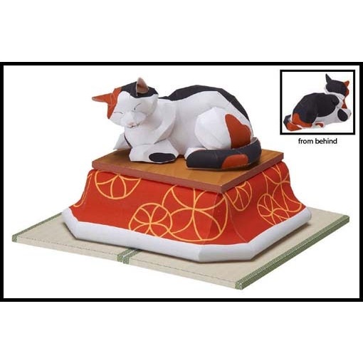 Jual Papercraft Animals Hewan Kotatsu Neko Cat Kucing Jepang Mainan