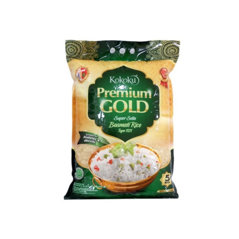Jual Beras Basmati Premium Gold Kokoku 5kg | Shopee Indonesia