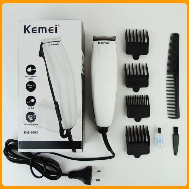 Jual Mesin Cukur Rambut Listrik Original Kemei KM-6603 | Shopee Indonesia