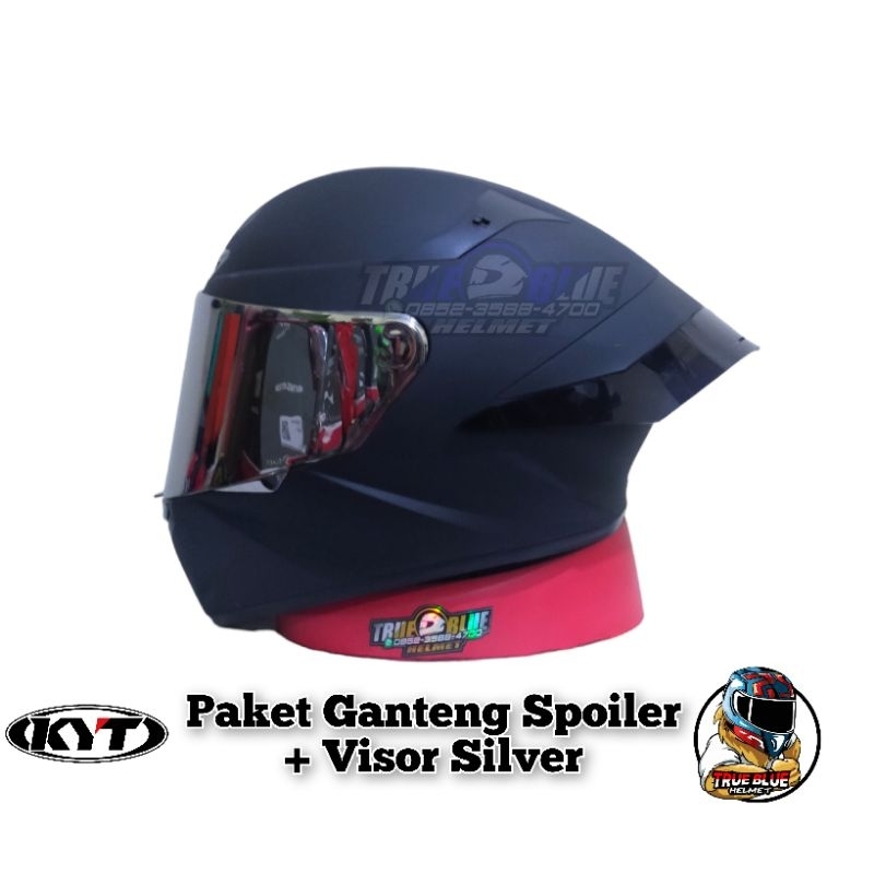 Jual Helm KYT TTC / TT Course Black Dop PAKET GANTENG Shopee Indonesia