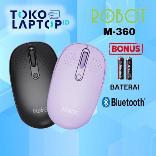 Jual Robot M360 / M-360 Bluetooth 2in1 Wireless Mouse Silent Click ...