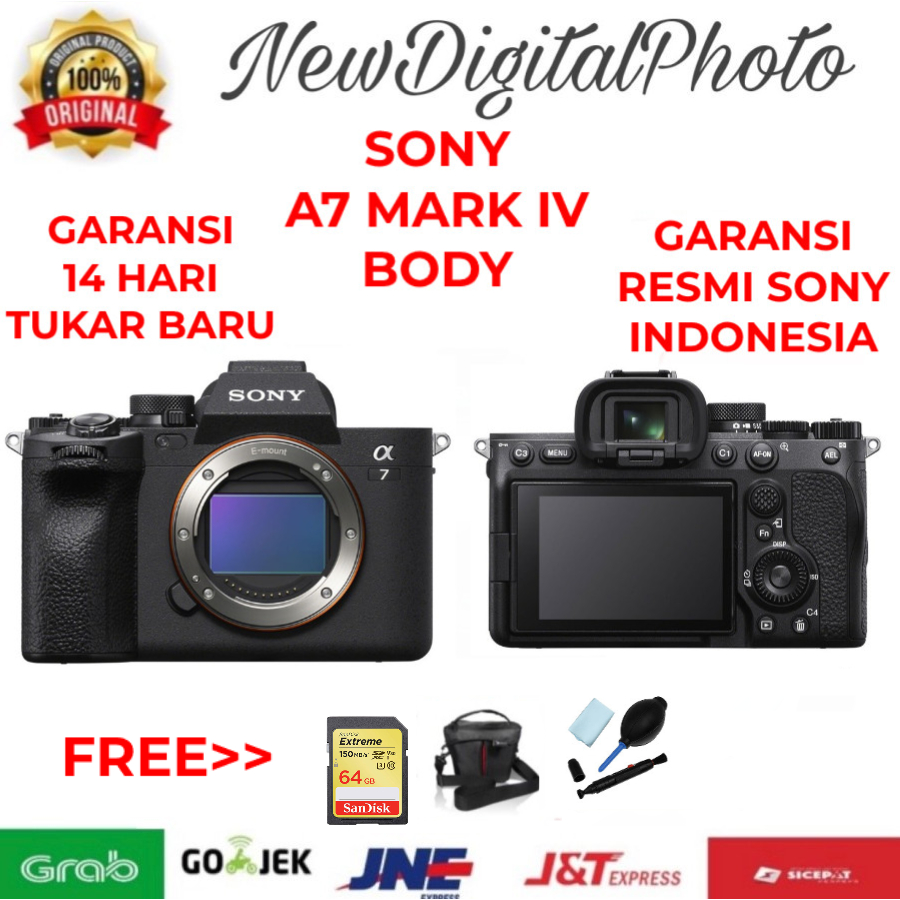 Jual Sony A7IV Body Sony Alpha A7 IV Mirrorless Camera A7M4 A7 Mark 4 ...