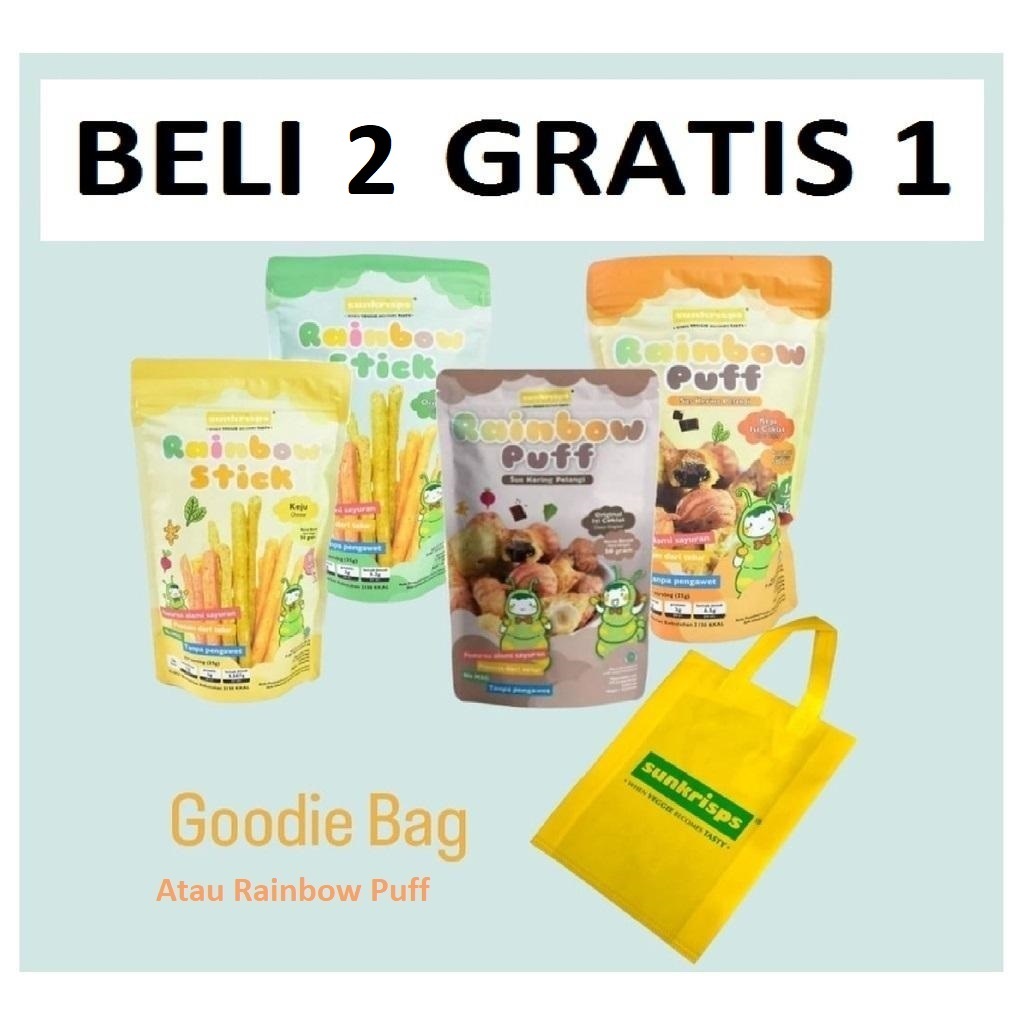 Jual SUNKRISPS MURAH RAINBOW STICK / PUFF/ NOODLE / STIK PELANGI / KUE ...