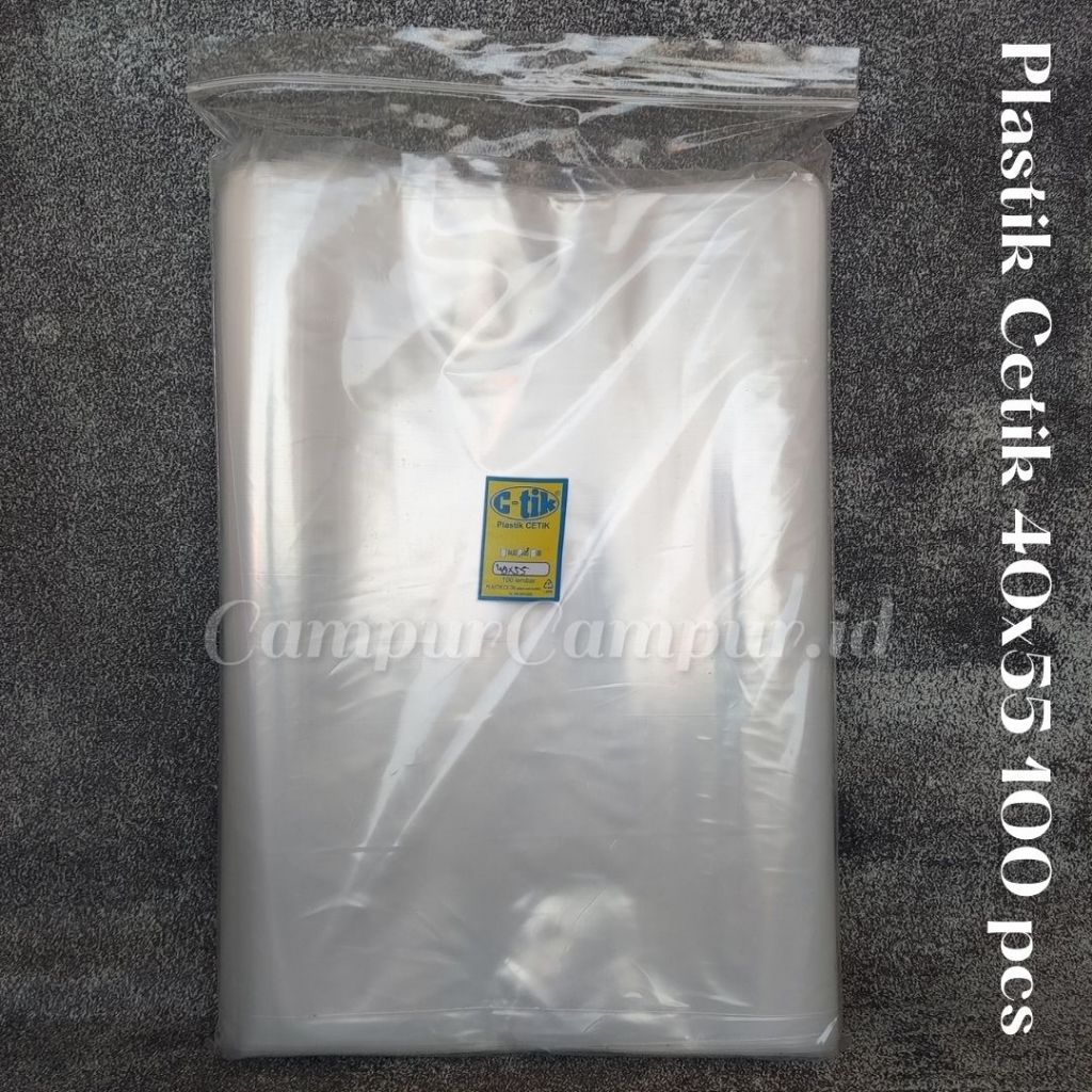 Jual Plastik Ziplock Bening 40x55 Plastik Packing Baju Sepatu Plastik Klip Tanpa Plong Besar 5101