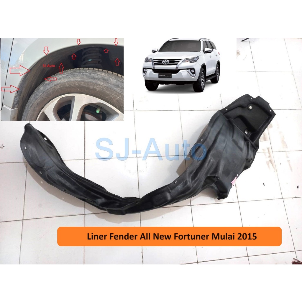 Jual Liner Fender Inner Fender All New Fortuner mulai tahun 2015 Depan Shopee Indonesia