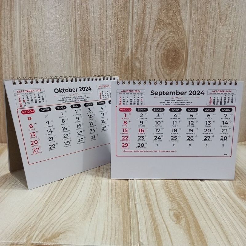 Jual Kalender Kerja Meja Angka Hitam Model Lebar 2024 Shopee Indonesia 