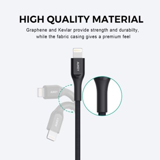 Jual Aukey Kabel Charger Lightning Mfi Cb Akl Kevlar Core Usb C To Lightning Black Cable